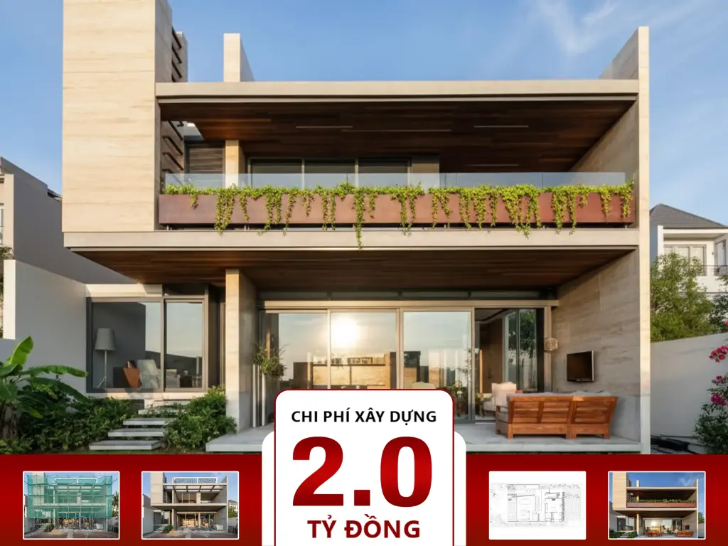 Biệt thự hiện đại 2 tầng 10x20m