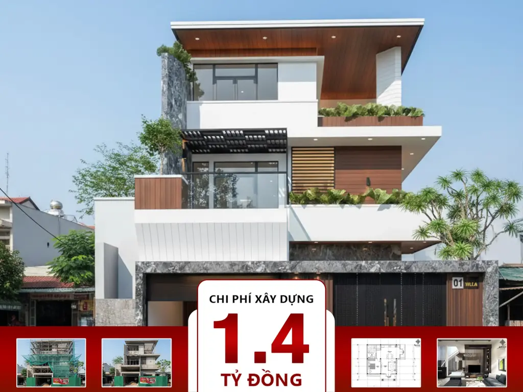 Biệt thự hiện đại 3 tầng 8x10m