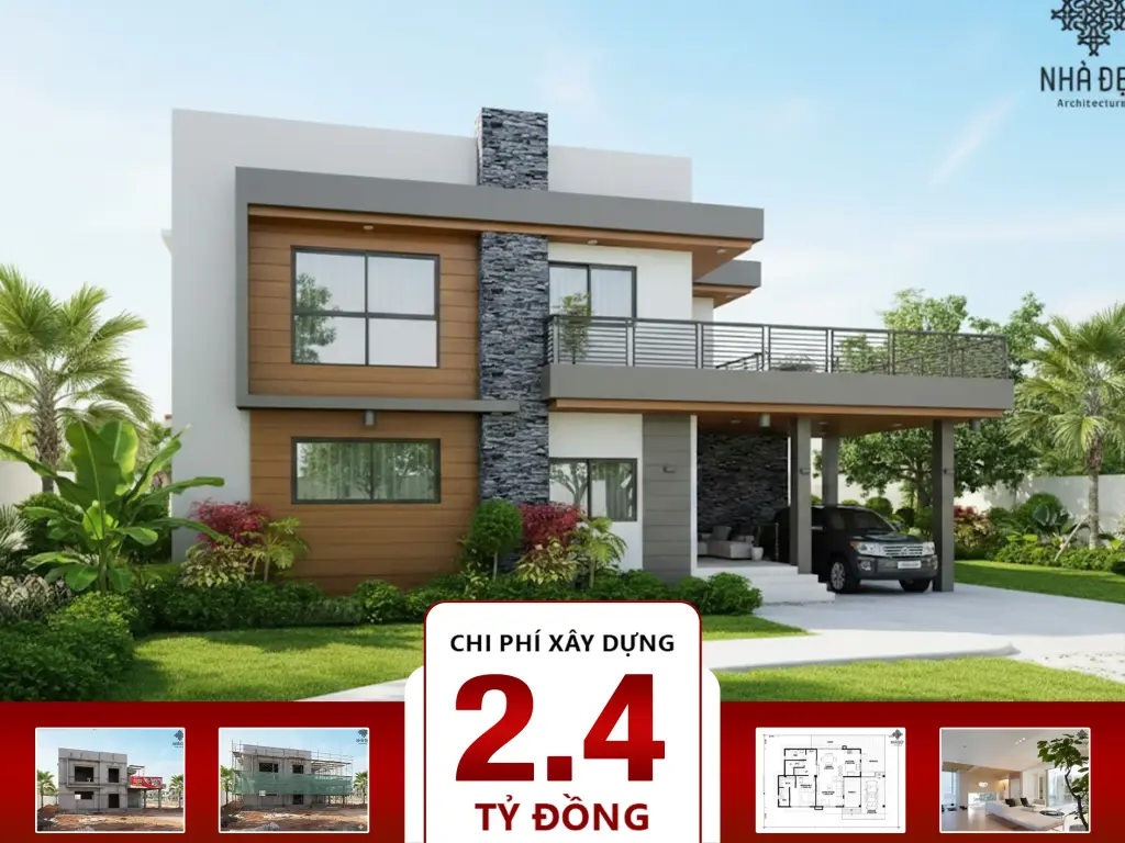 Biệt thự hiện đại 2 tầng 15x22m