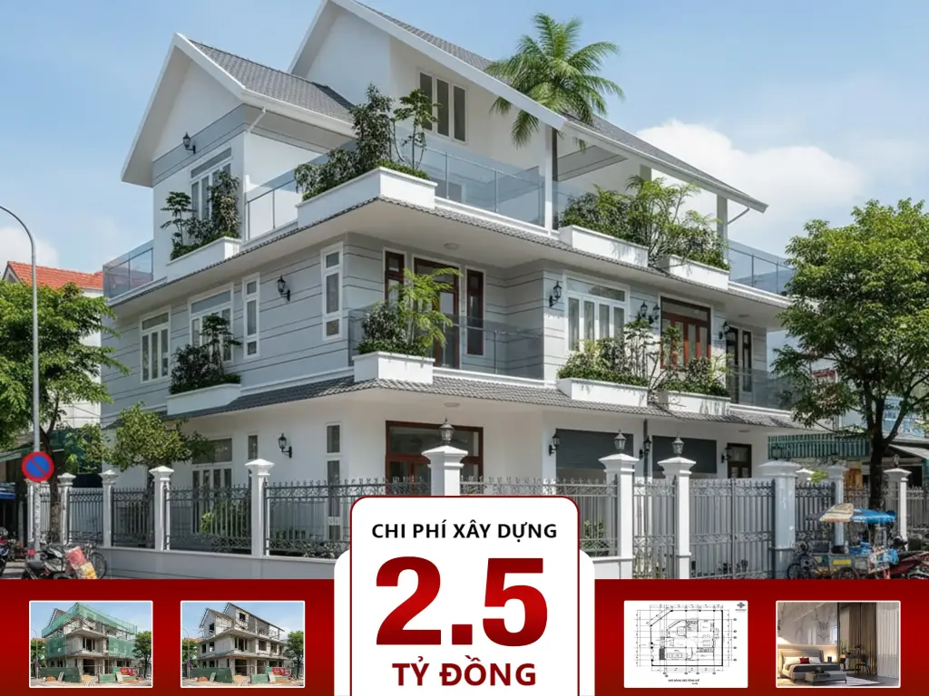 Biệt thự mái Thái 3 tầng 10x22m