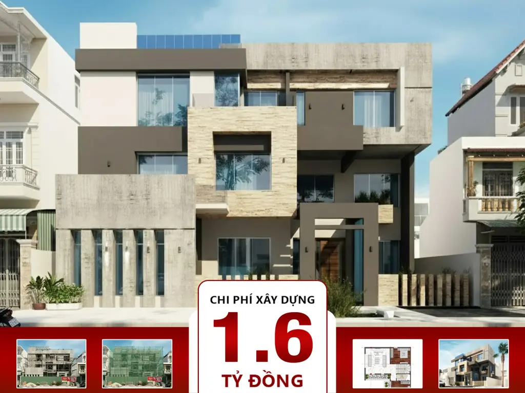 Biệt thự hiện đại 3 tầng 10x15m mặt tiền khối hộp