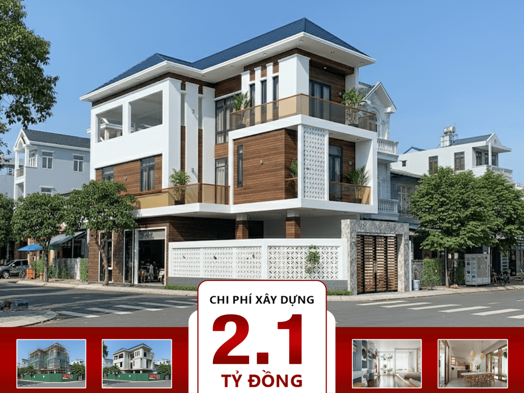 Biệt thự 2 mái Nhật 5 phòng ngủ 7x21m