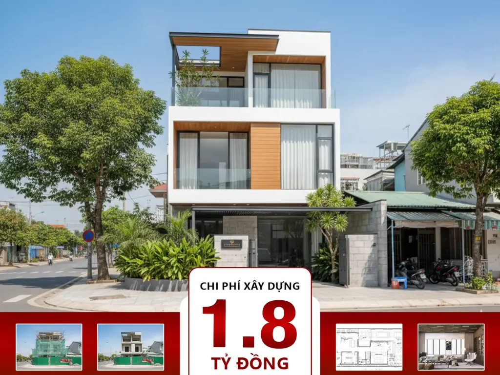 Biệt thự hiện đại 3 tầng 5 phòng ngủ 7x16m