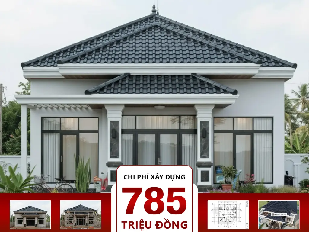 Nhà Mái Nhật 3 phòng ngủ 11x11m