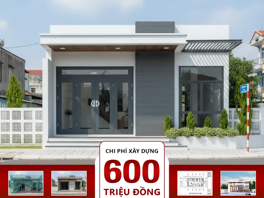 Nhà Cấp 4 hiện đại 4 Phòng Ngủ 8x20m