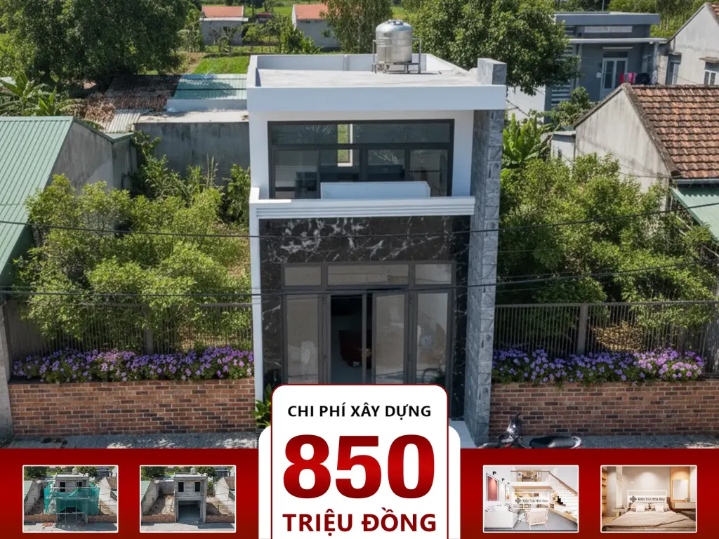 Nhà cấp 4 hiện đại 3 phòng ngủ có tầng lửng