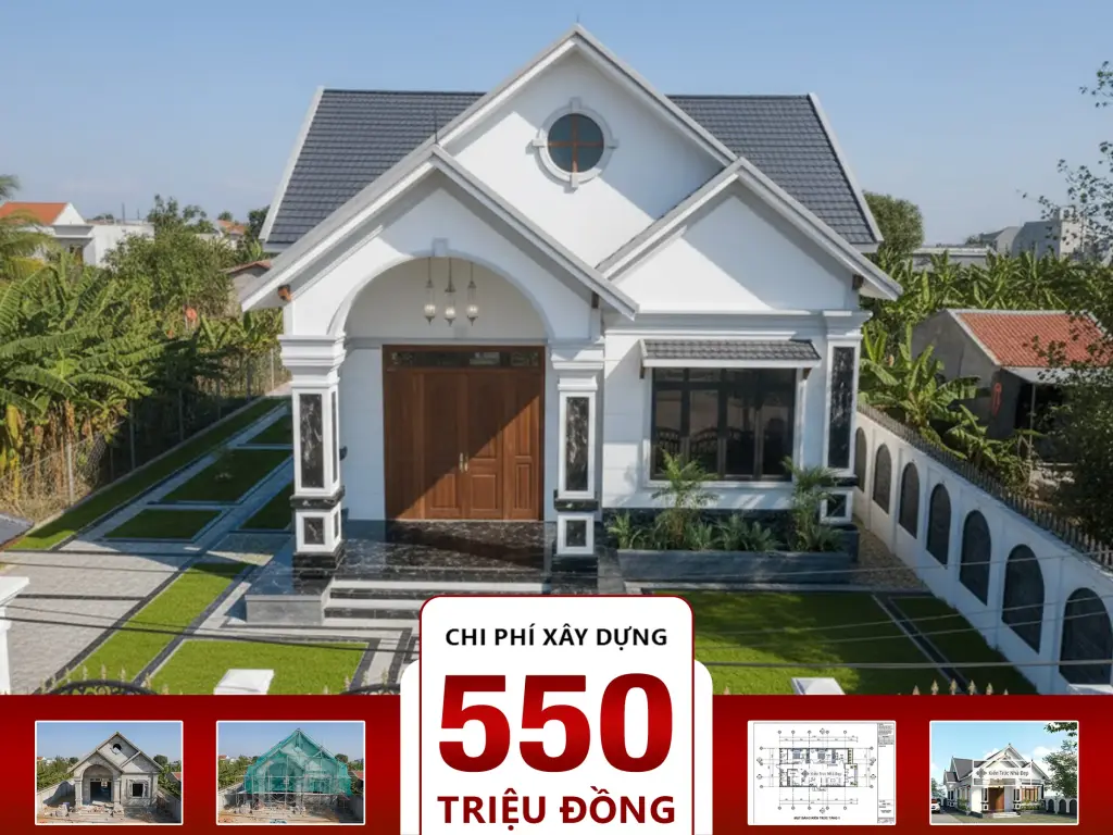 Nhà mái thái 3 phòng ngủ 7.5x 15m