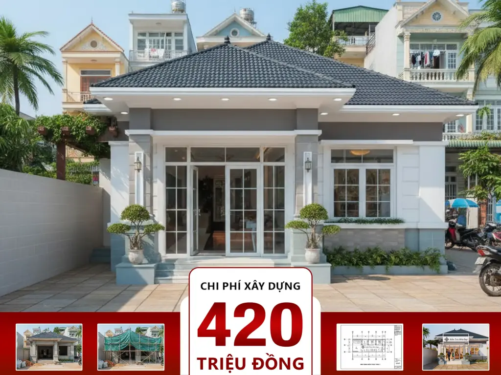 Nhà mái Nhật 4 phòng ngủ 10x22m