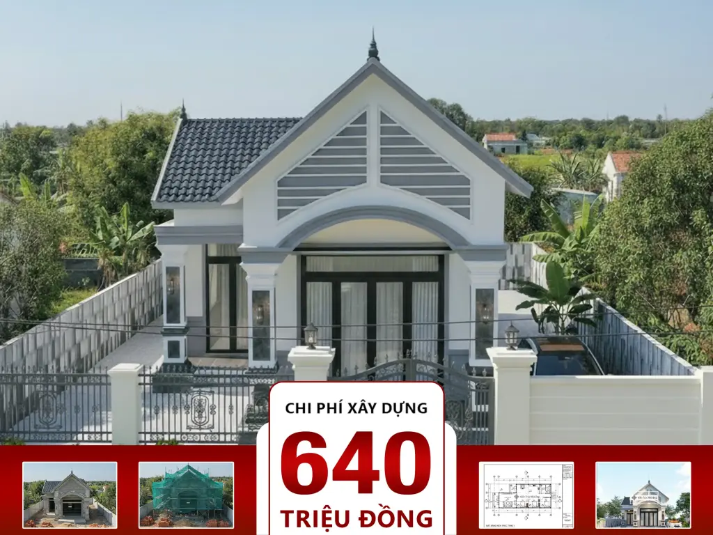 Nhà mái Thái 3 phòng ngủ 8x19m