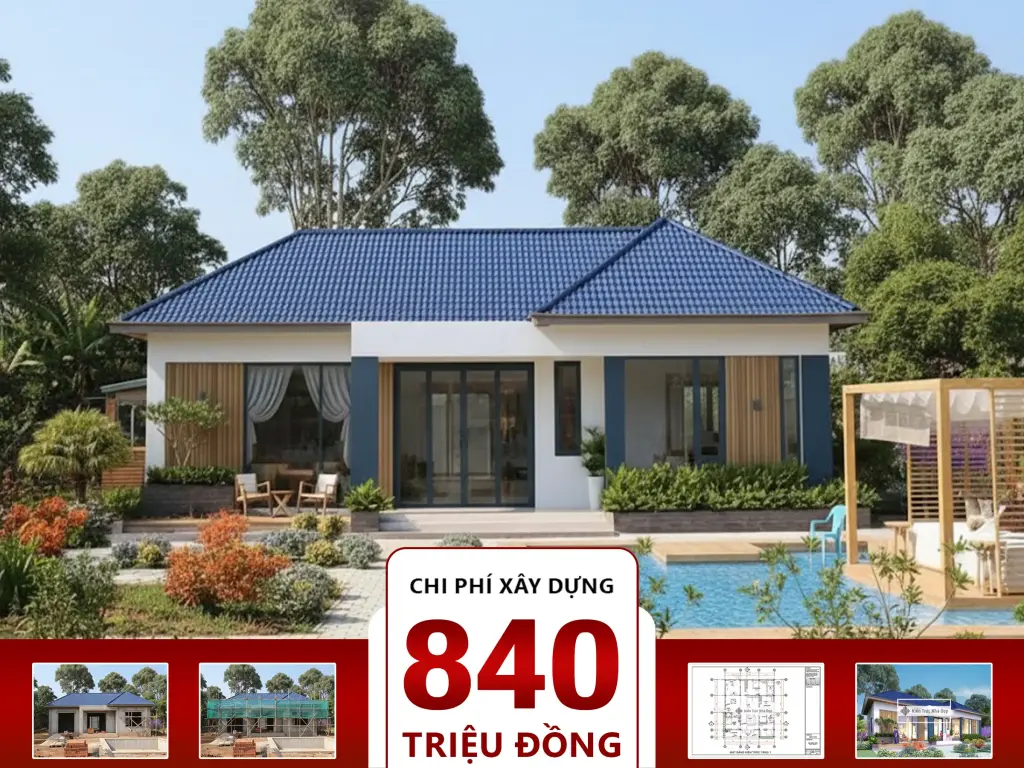 Nhà mái Nhật 3 phòng ngủ 12x17m