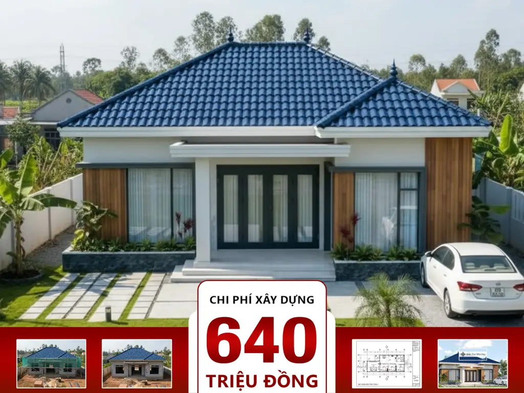 Nhà mái Nhật 3 phòng ngủ 13x11m