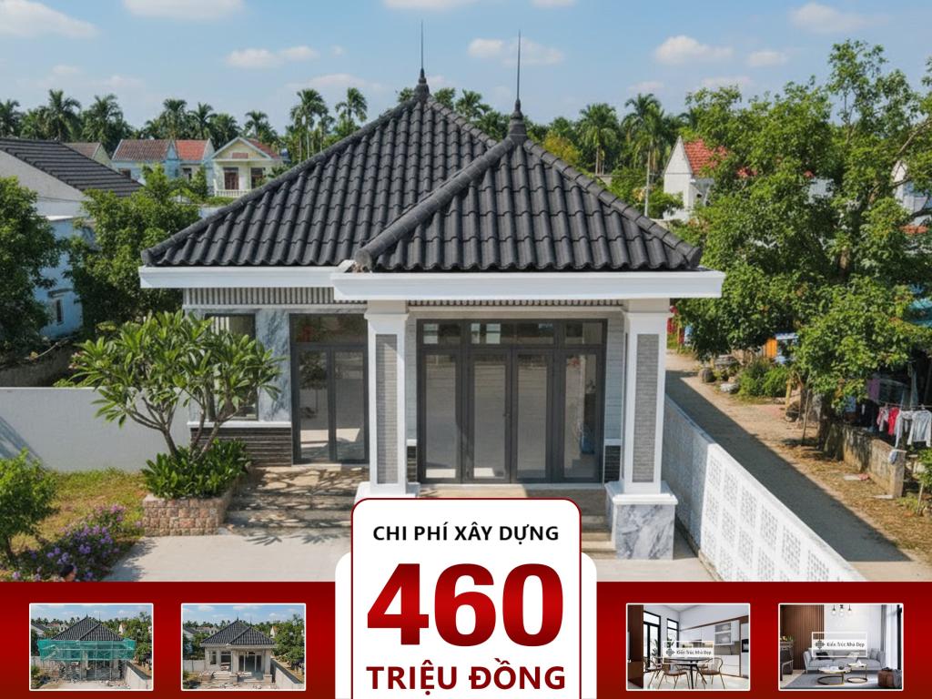 Nhà mái Nhật 3 phòng ngủ 8×19.5m