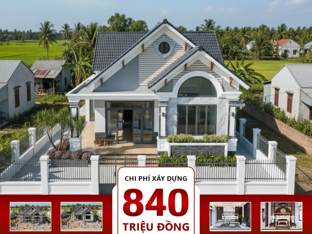 Nhà mái Thái 11x20m 3 phòng ngủ