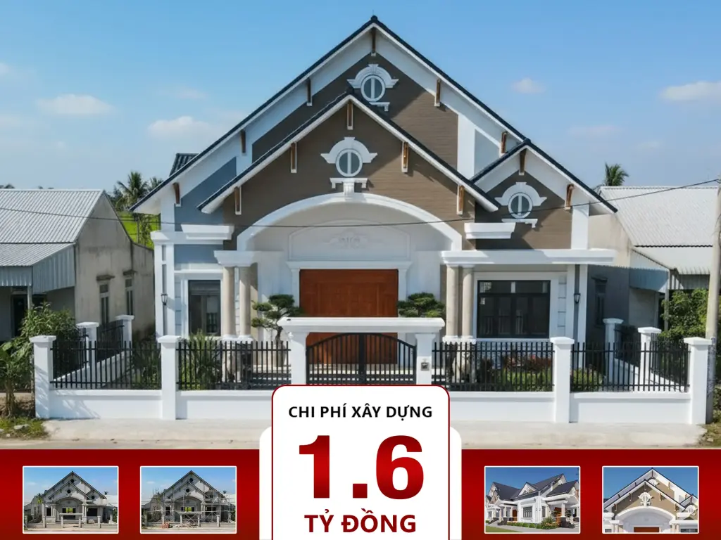 Biệt thự nhà vườn 4 phòng ngủ 13x29m