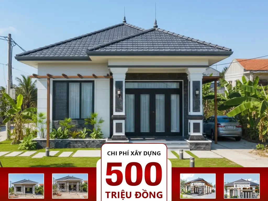 Nhà mái nhật 3 phòng ngủ 8x16m