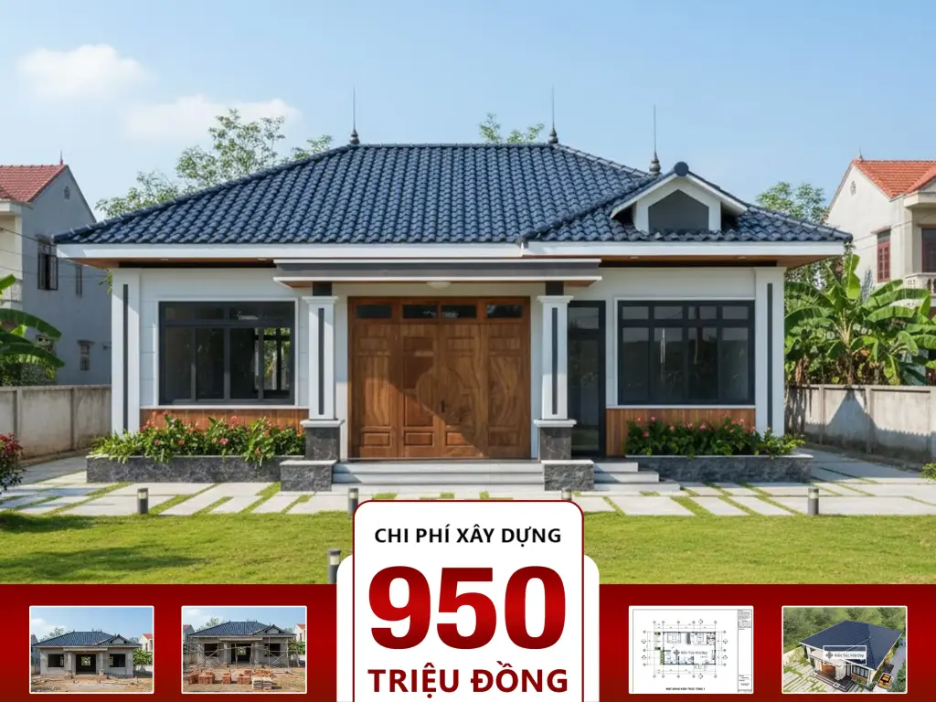 Mẫu nhà mái Nhật 4 phòng ngủ 12x13m