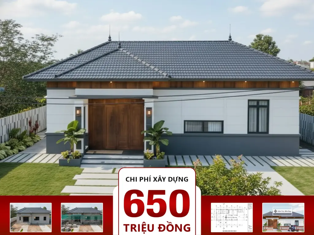Nhà mái Nhật 3 phòng ngủ 15x8m
