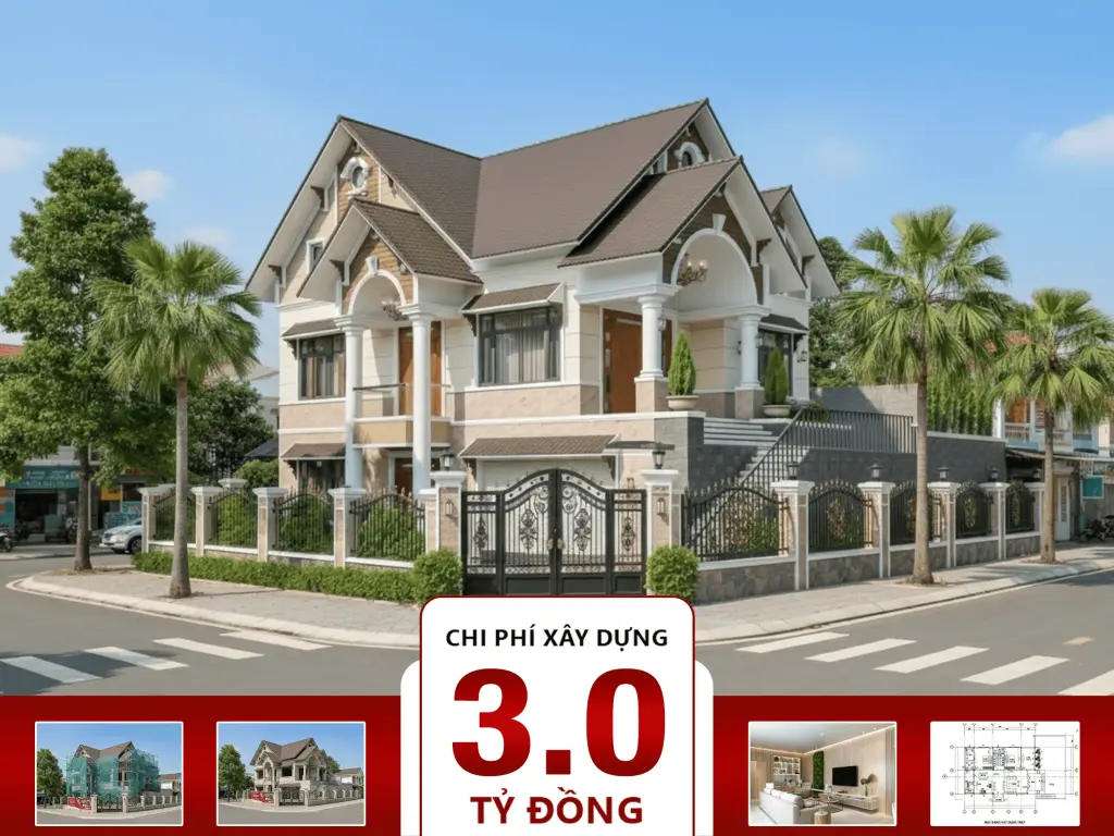 Biệt Thự 2 Tầng 3 Phòng Ngủ 10x12m