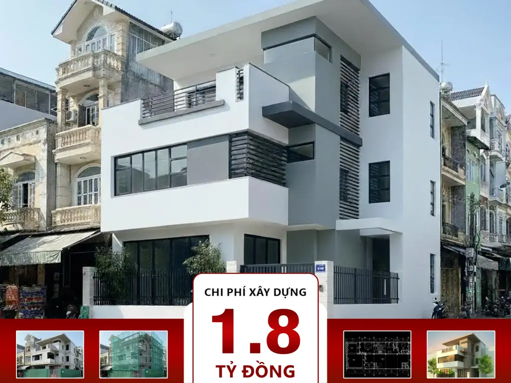 Biệt thự hiện đại 3 tầng 6 phòng ngủ 12x16m