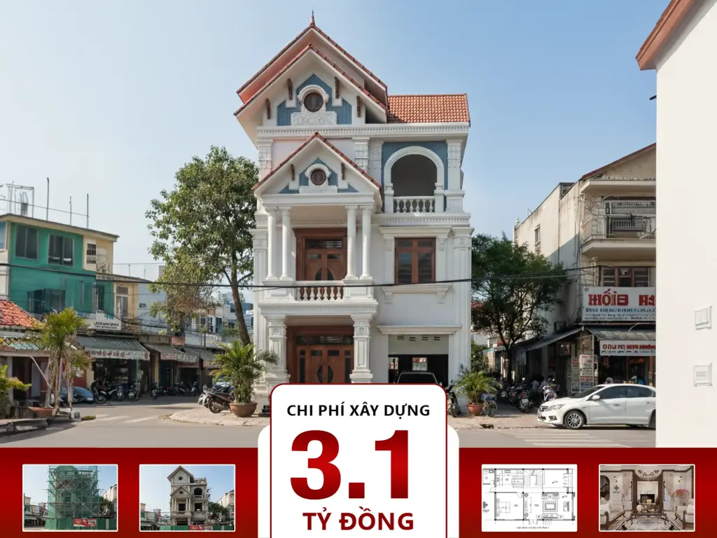 Biệt Thự 3 tầng Tân Cổ Điển 7 phòng ngủ