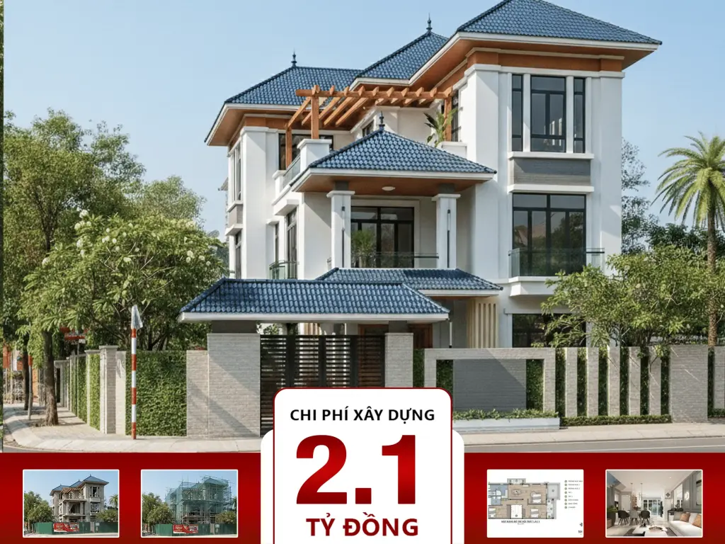 Biệt thự hiện đại 3 tầng phong cách Đông Á