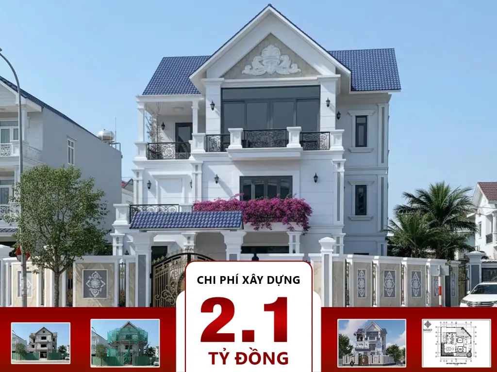 Biệt Thự mái Thái 3 tầng 4 phòng ngủ