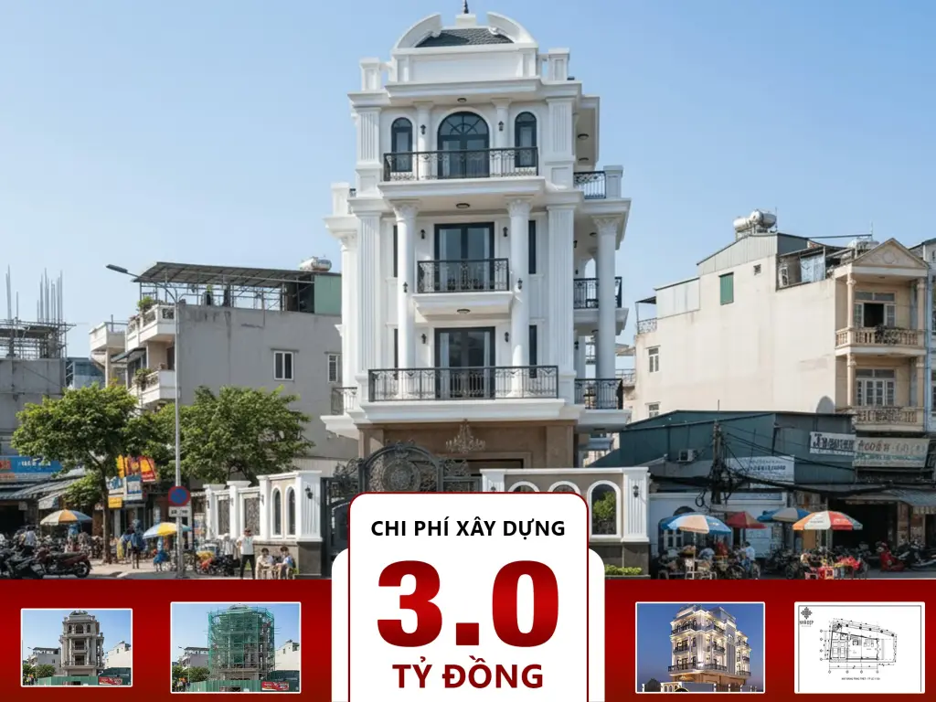 Biệt Thự Tân Cổ Điển 4 tầng 6 phòng ngủ