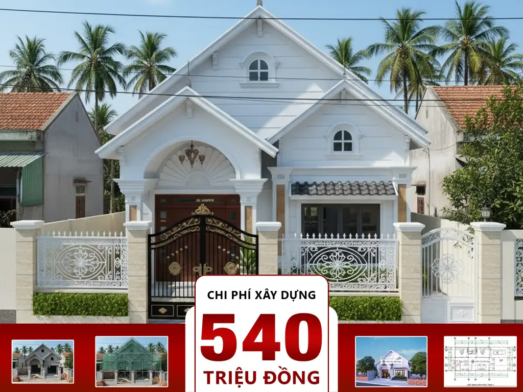 Nhà mái Thái 3 phòng ngủ 9×15m