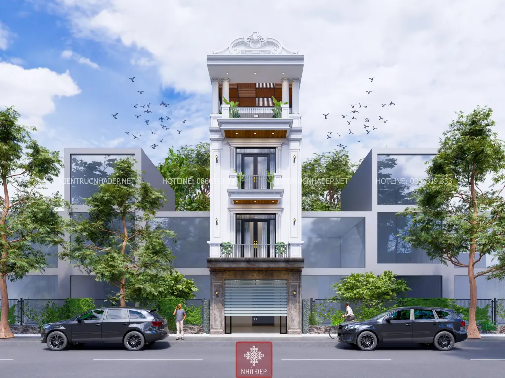 Chung cư mini hiện đại 4 tầng 10 phòng