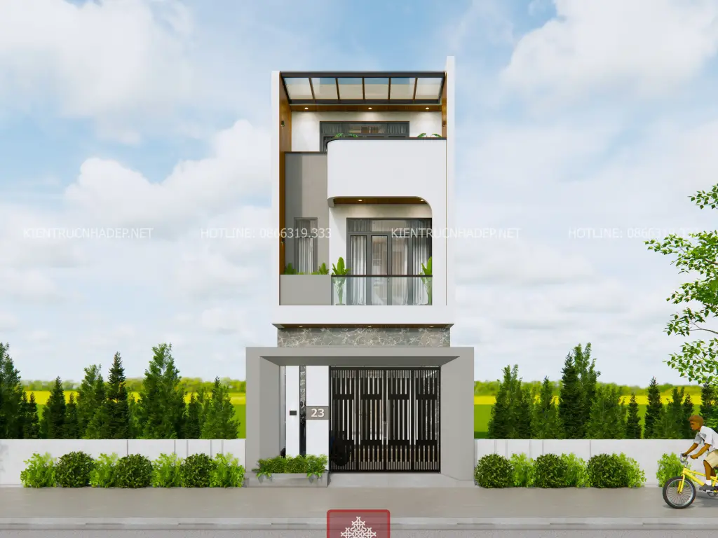 Nhà phố hiện đại 3 tầng 3 phòng ngủ 5x16m