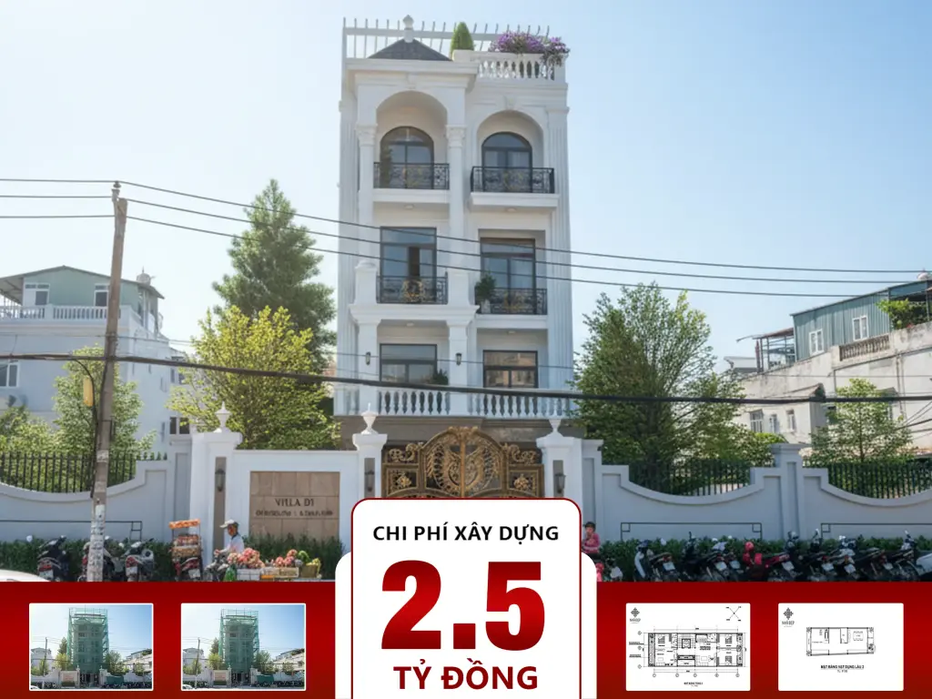 Nhà Phố 5 Tầng Tân Cổ Điển 6 Phòng Ngủ 7x26m