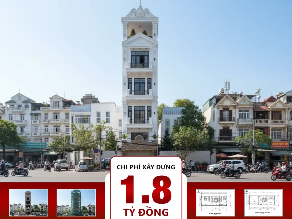 Nhà Phố 5 Tầng Tân Cổ Điển 2 phòng ngủ 5x14m