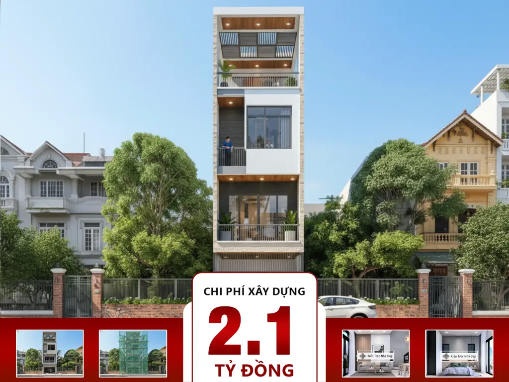 Nhà phố 4 tầng 3 phòng ngủ 4x19m