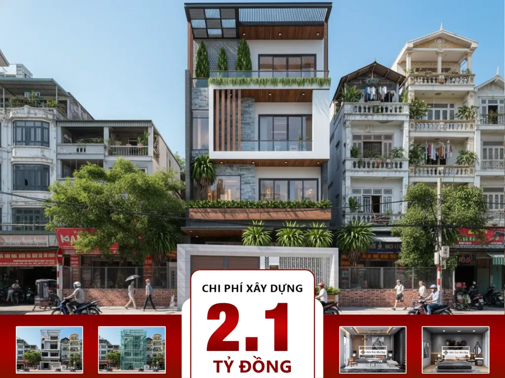 Nhà phố 4 tầng 4 phòng ngủ 7x11m