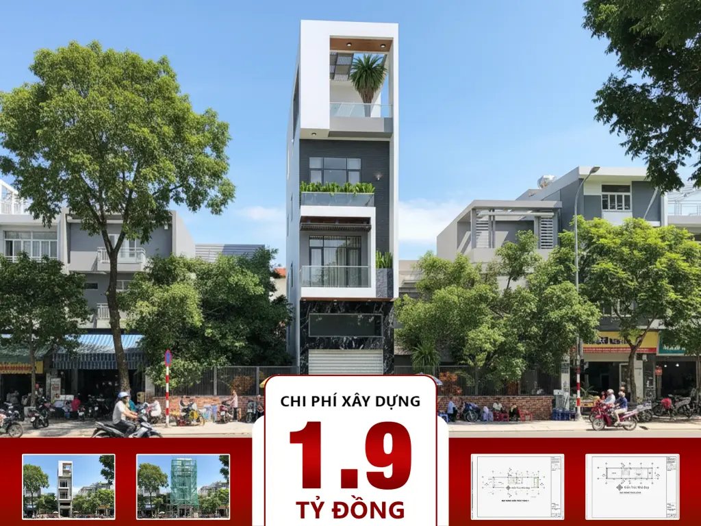 Nhà phố 4x17m 4 tầng có gác lửng