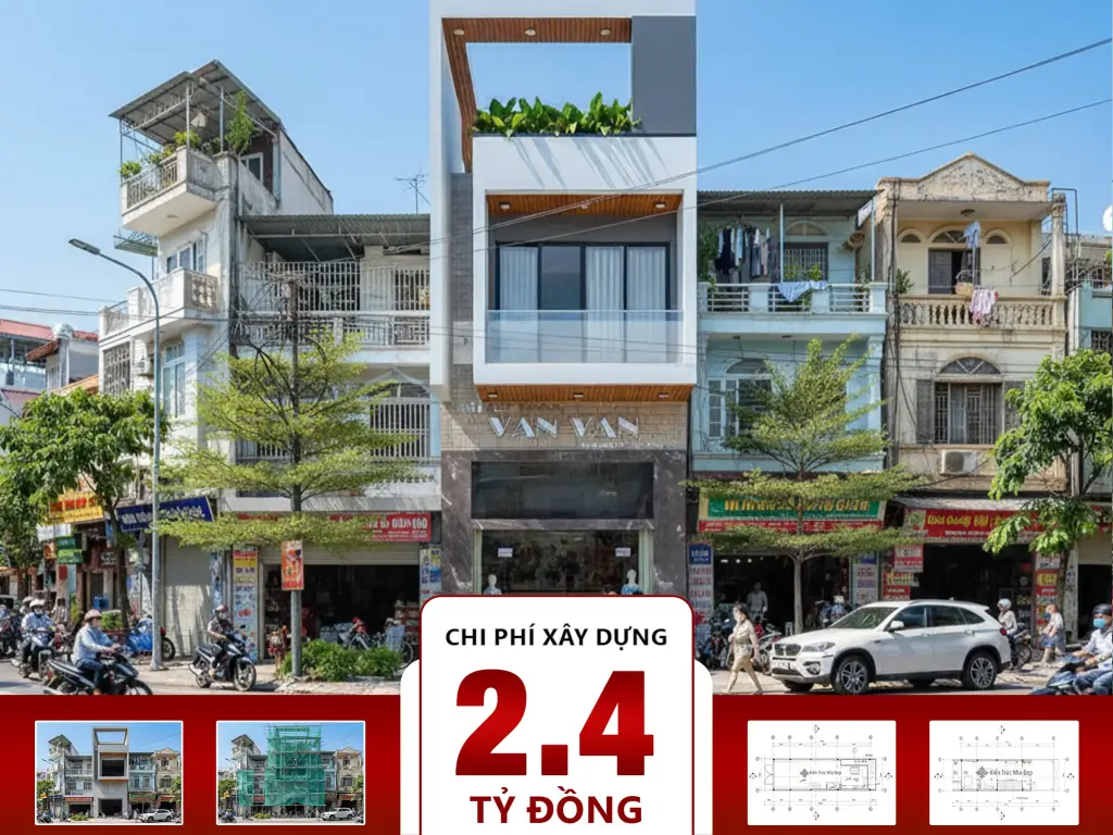 Nhà phố 4 tầng 5×17,5m 3 phòng ngủ