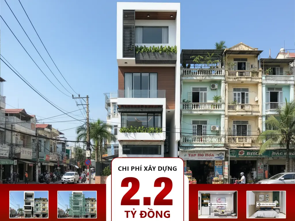 Nhà phố 4 tầng 3 phòng ngủ 5x16m