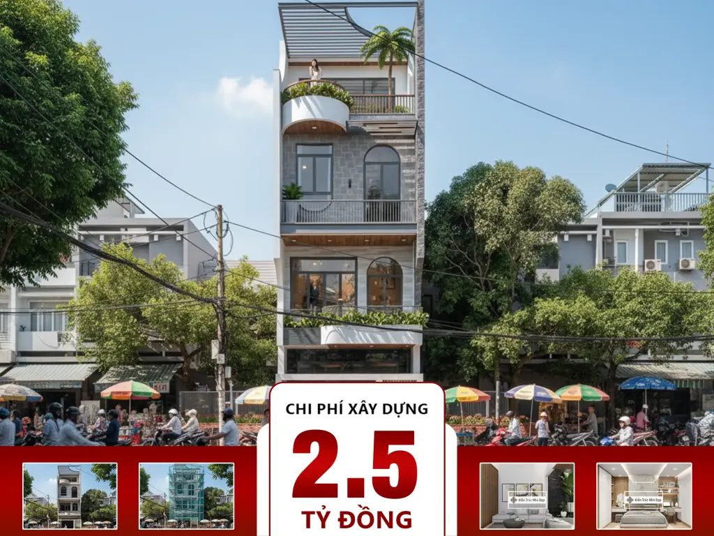 Nhà phố 4 tầng 5 phòng ngủ 4x19m