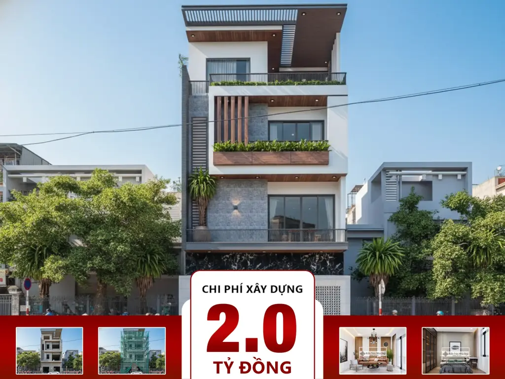 Nhà phố 4 tầng 8x9m 7 phòng ngủ