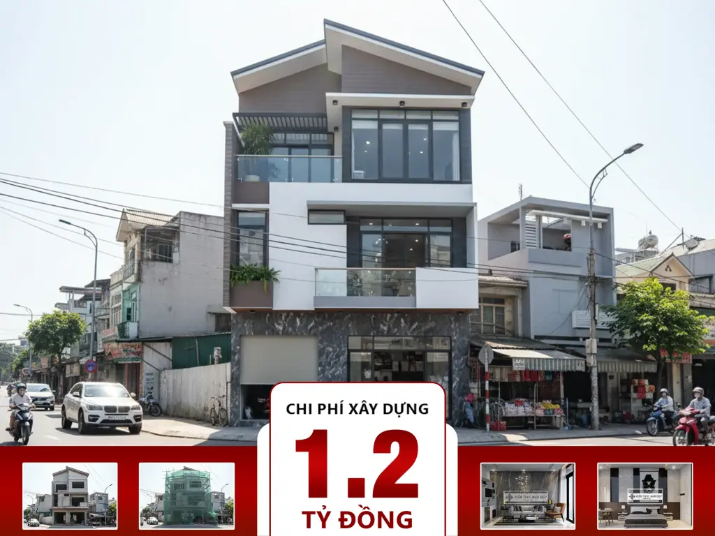 Nhà phố 3 tầng 8x13m 5 phòng ngủ