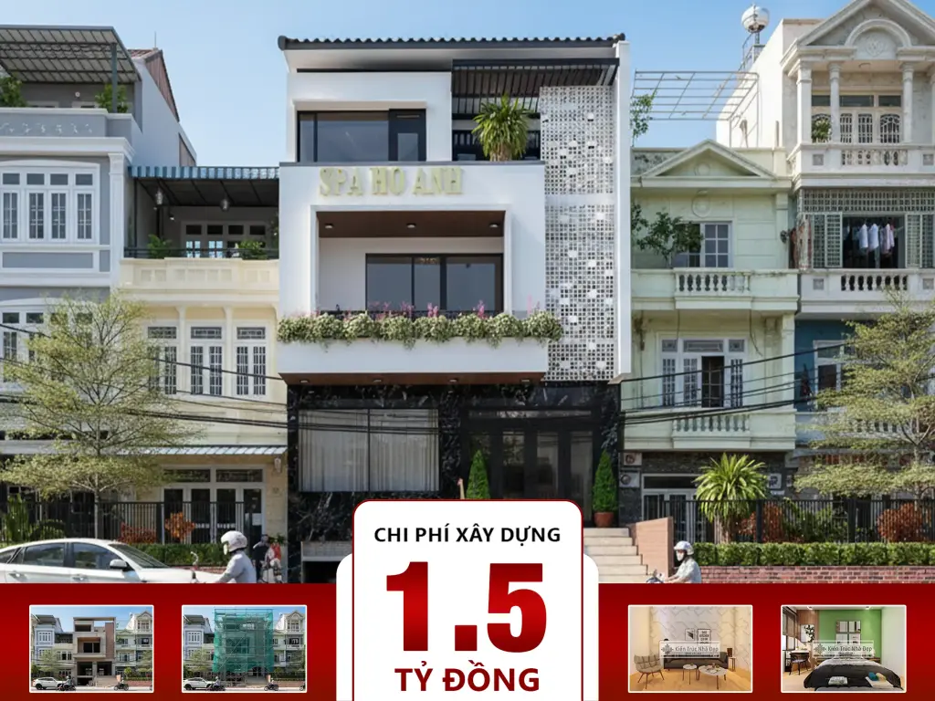 Nhà phố 3 tầng 8x21m 5 phòng ngủ