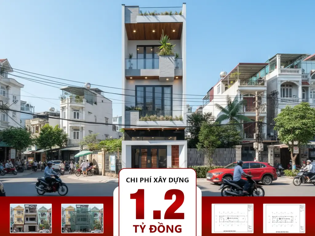 Nhà phố 3 tầng 5 phòng ngủ 5x19m