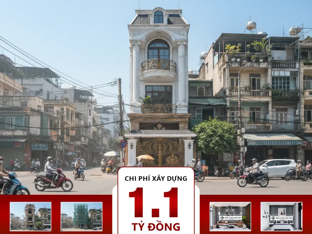 Nhà phố 3 tầng 5x17m 4 phòng ngủ