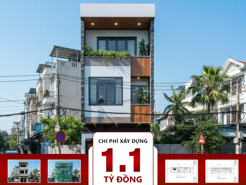 Nhà phố 3 tầng 4 phòng ngủ 5mx18m