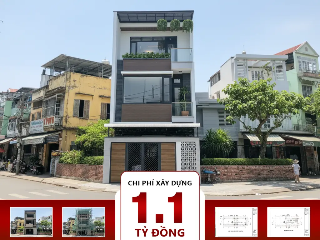 Nhà phố 3 tầng 1 tum 4 phòng ngủ 5x18m