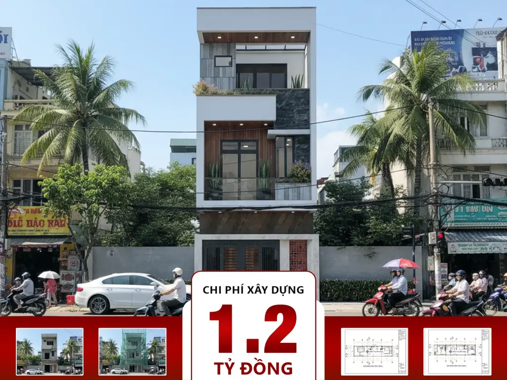 Nhà phố 3 tầng 5x20m 5 phòng ngủ