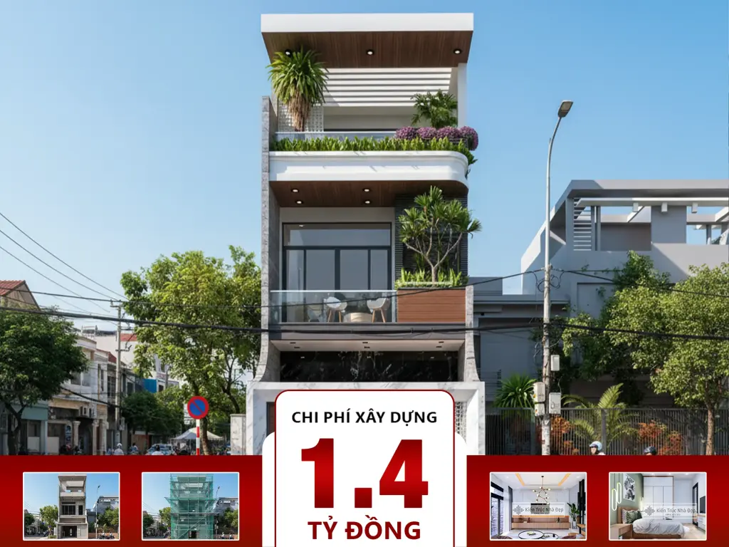 Nhà phố 3 tầng 5x24m 4 phòng ngủ