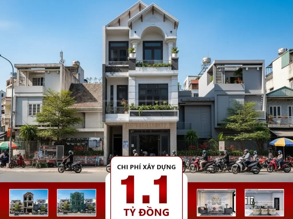 Nhà phố 3 tầng 6x16m 4 phòng ngủ